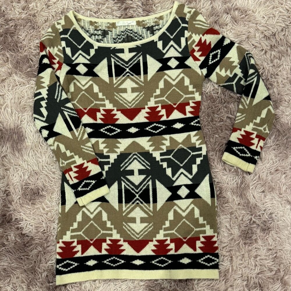 Cherish Aztec Style Sweater Dress